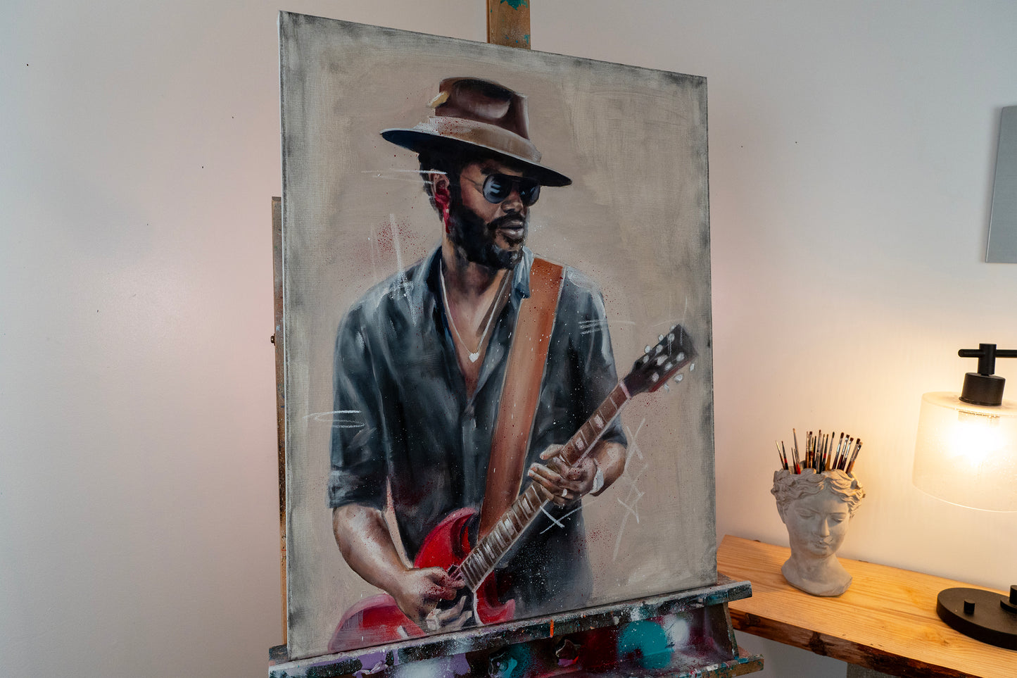 Gary Clark Jr. ORIGINAL Oil Painting