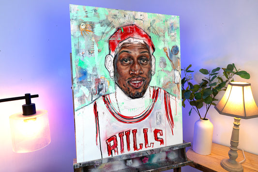 Dennis Rodman ORIGINAL Oil Painting